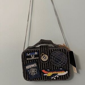 Viral travel/passport beaded bag